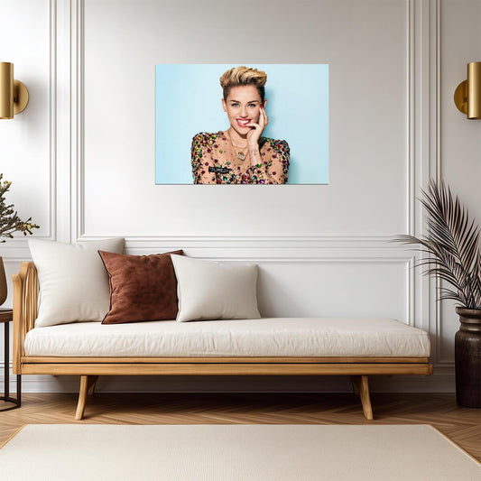 Miley Cyrus Bangerz Era Photoshoot | Pop Music Poster | Modern Celebrity Wall Art - Music Poster