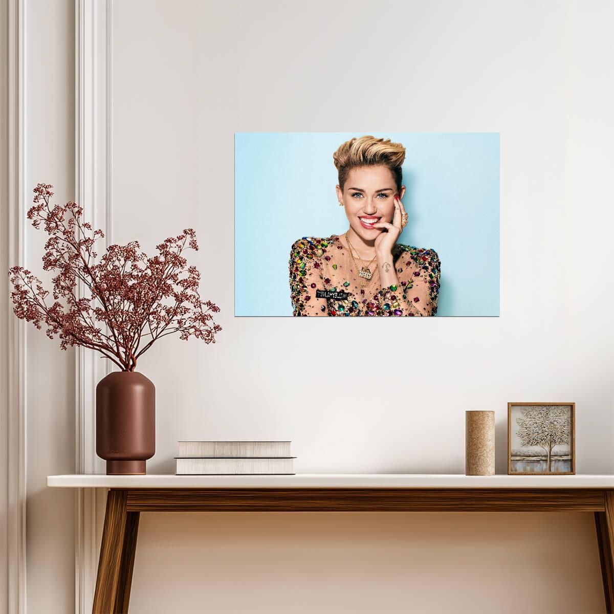 Miley Cyrus Bangerz Era Photoshoot | Pop Music Poster | Modern Celebrity Wall Art - Music Poster