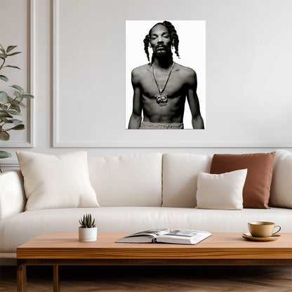 Snoop Dogg Tru Tank Dogg Necklace | Vintage Black & White Poster | 90s Hip Hop Legend Art - Music Poster