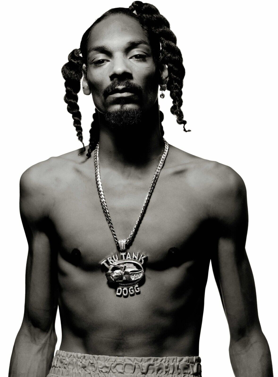 Snoop Dogg Tru Tank Dogg Necklace | Vintage Black & White Poster | 90s Hip Hop Legend Art - Music Poster