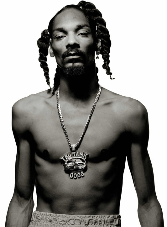 Snoop Dogg Tru Tank Dogg Necklace | Vintage Black & White Poster | 90s Hip Hop Legend Art - Music Poster