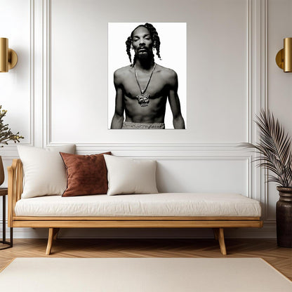 Snoop Dogg Tru Tank Dogg Necklace | Vintage Black & White Poster | 90s Hip Hop Legend Art - Music Poster