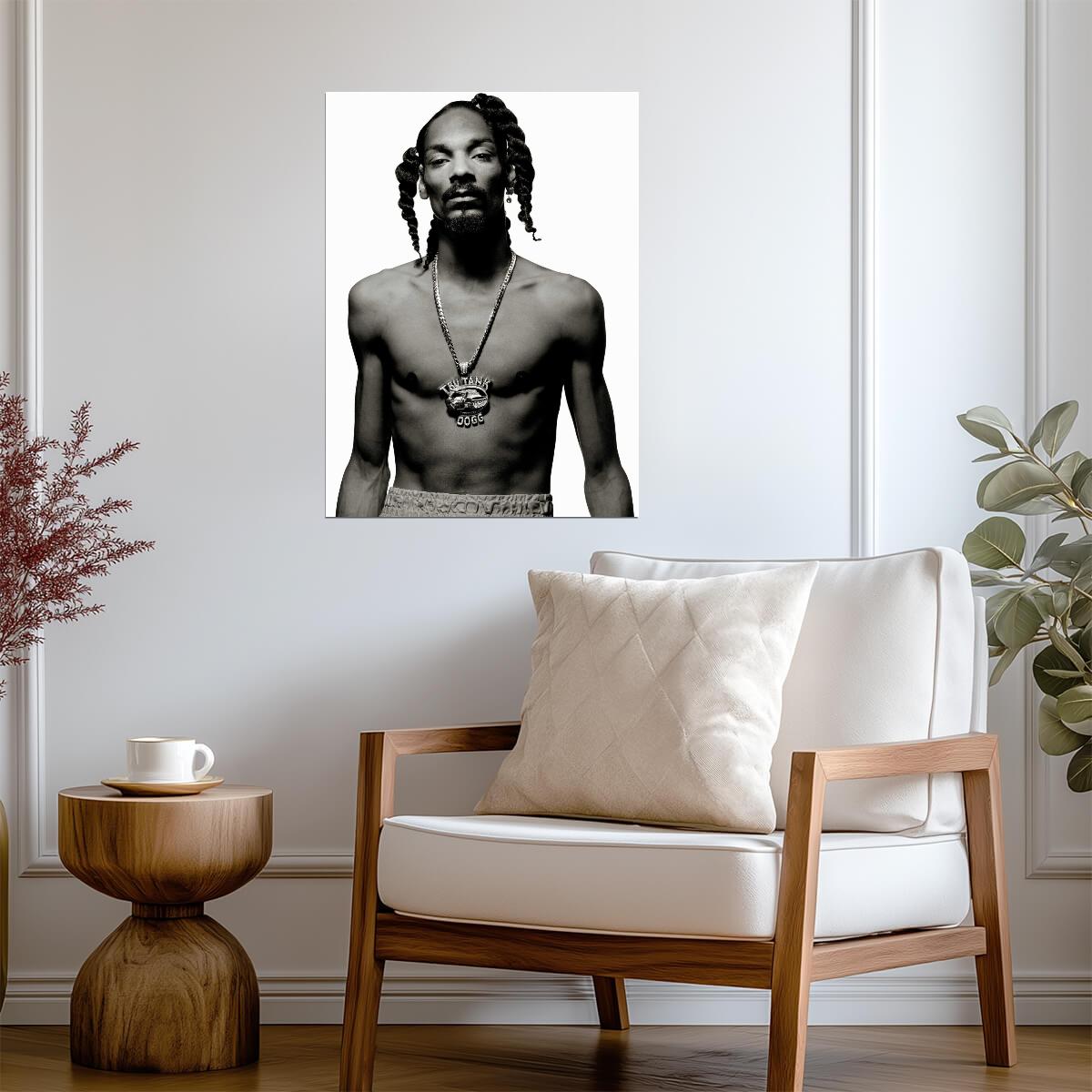 Snoop Dogg Tru Tank Dogg Necklace | Vintage Black & White Poster | 90s Hip Hop Legend Art - Music Poster