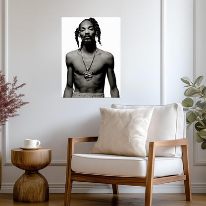 Snoop Dogg Tru Tank Dogg Necklace | Vintage Black & White Poster | 90s Hip Hop Legend Art - Music Poster