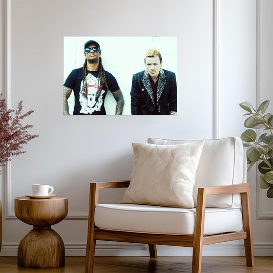 The Prodigy Keith Flint & Maxim | Modern Band Portrait | Electronic Music Poster - Music Poster