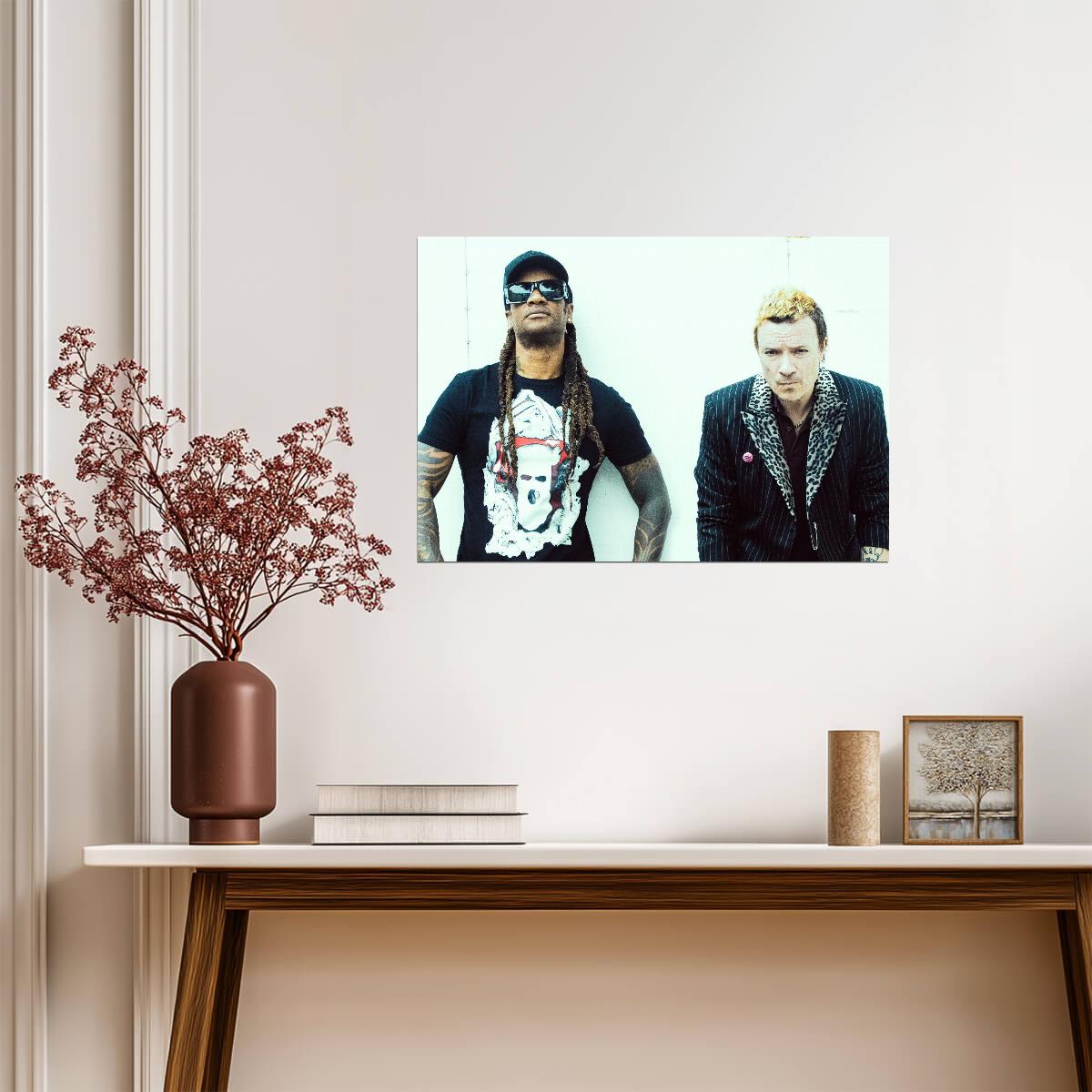 The Prodigy Keith Flint & Maxim | Modern Band Portrait | Electronic Music Poster - Music Poster