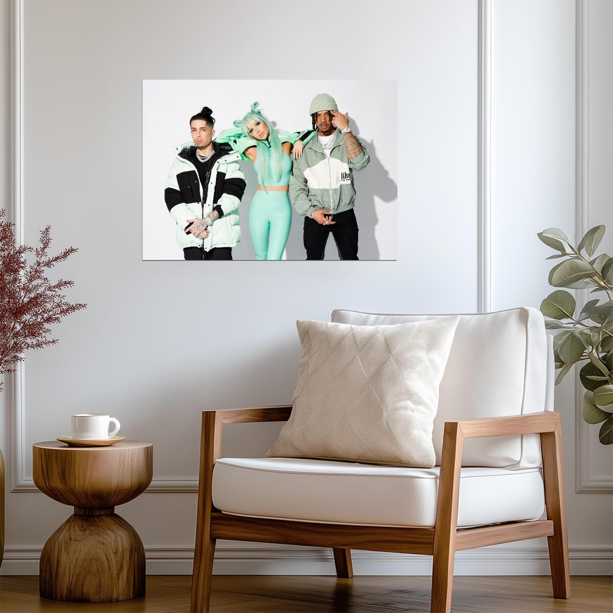 N-Dubz Modern Reunion Photoshoot | British Hip Hop Group Poster | Pastel Aesthetic Wall Art - Music Poster
