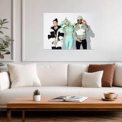 N-Dubz Modern Reunion Photoshoot | British Hip Hop Group Poster | Pastel Aesthetic Wall Art - Music Poster