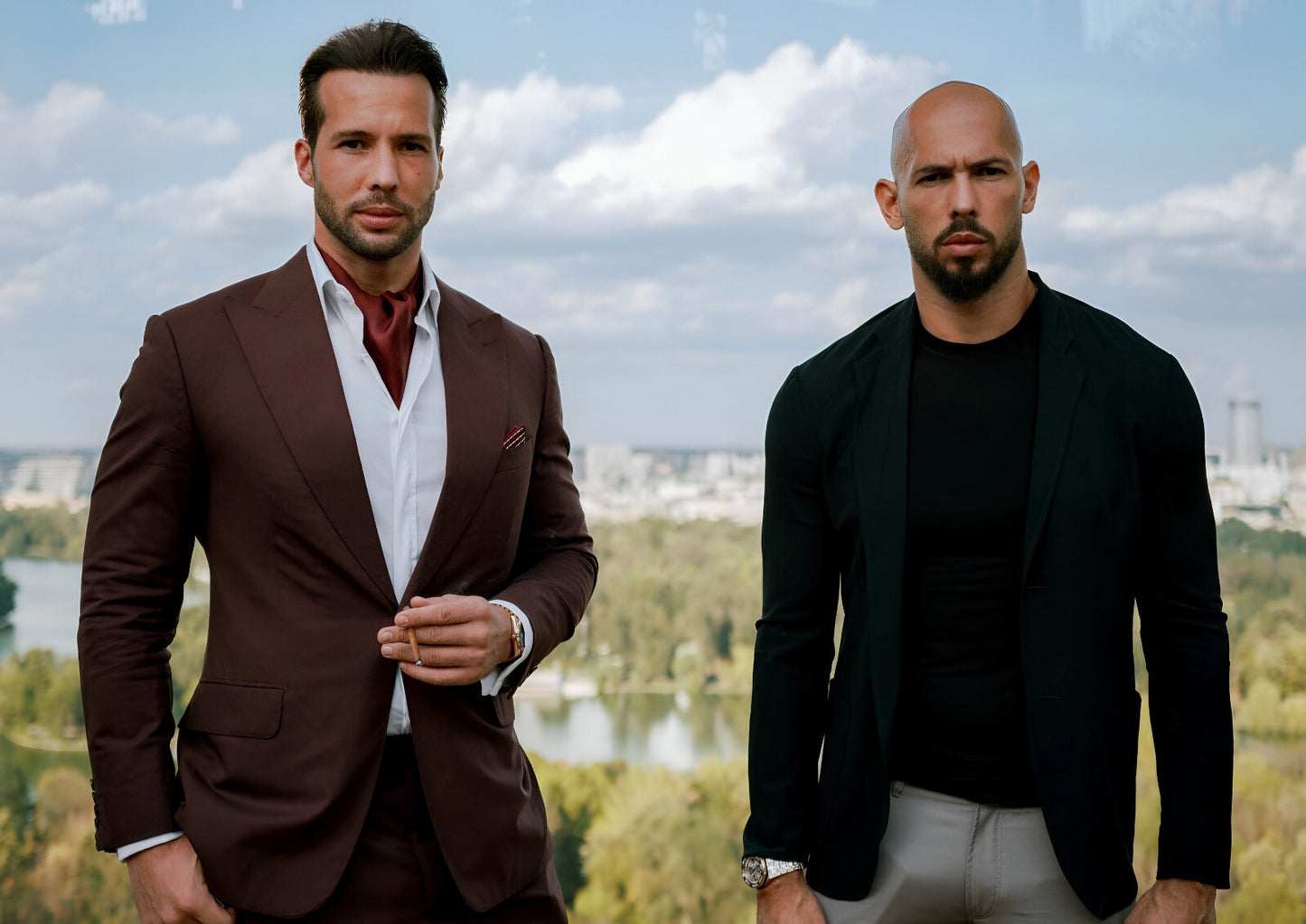 Andrew Tate & Tristan Tate | Modern Internet Personalities Portrait | Motivational Wall Art Poster - Celebrities Poster