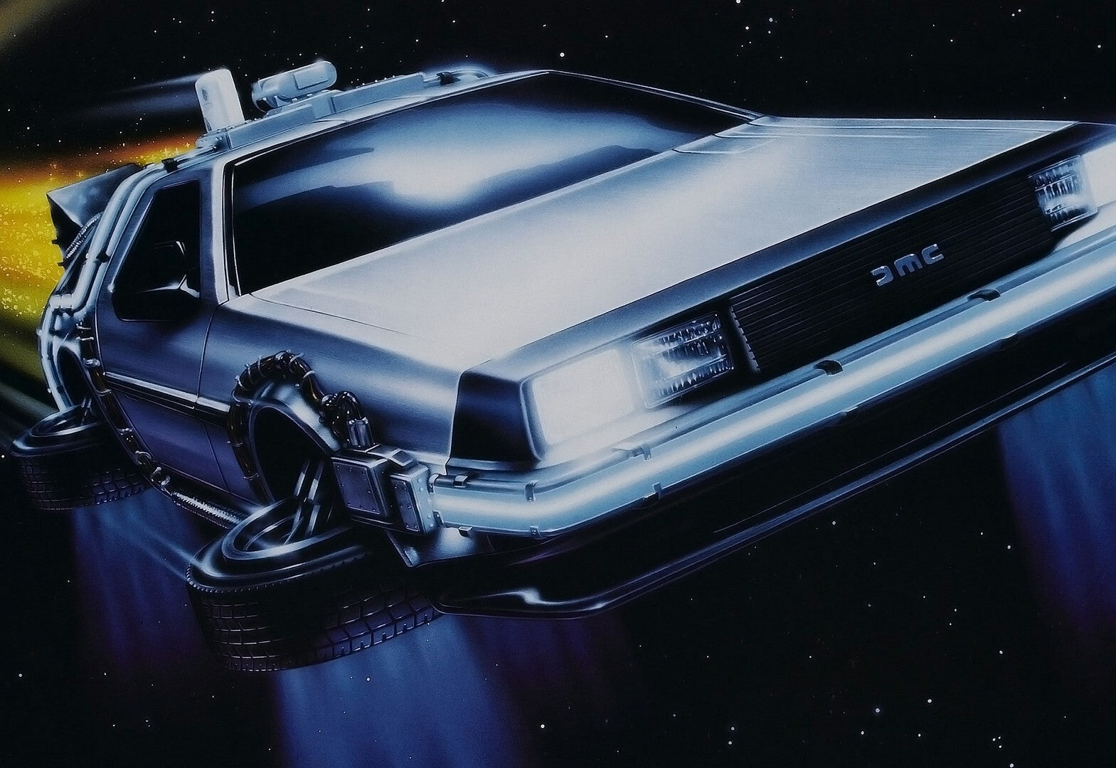 Back to the Future DeLorean Time Machine | 80s Sci-Fi Movie Poster | Classic Film Wall Art - Movies & TV Poster