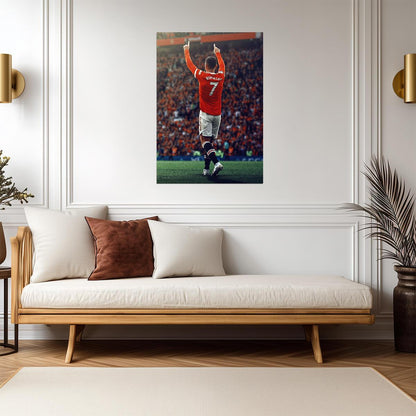 Cristiano Ronaldo Manchester United | CR7 Celebration Poster | Soccer Legend Art - Sports Poster