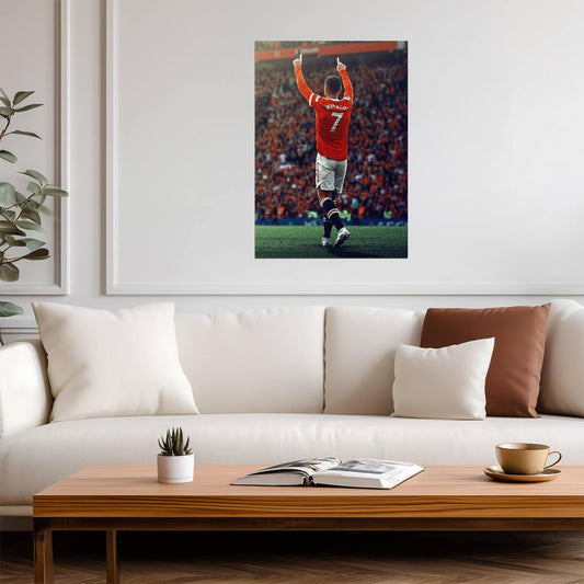 Cristiano Ronaldo Manchester United | CR7 Celebration Poster | Soccer Legend Art - Sports Poster
