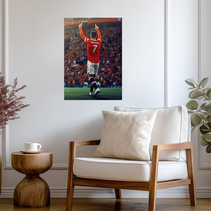 Cristiano Ronaldo Manchester United | CR7 Celebration Poster | Soccer Legend Art - Sports Poster