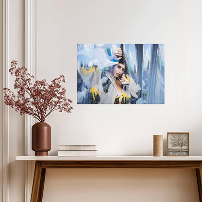 Mia Khalifa Artistic Portrait | Modern Celebrity Poster | Playful Photoshoot Print - Celebrities Poster