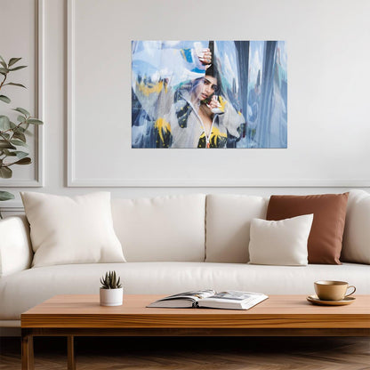 Mia Khalifa Artistic Portrait | Modern Celebrity Poster | Playful Photoshoot Print - Celebrities Poster
