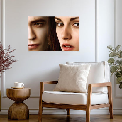 Twilight Saga Edward Cullen & Bella Swan | Close Up Movie Poster | Fantasy Romance Art - Movies & TV Poster