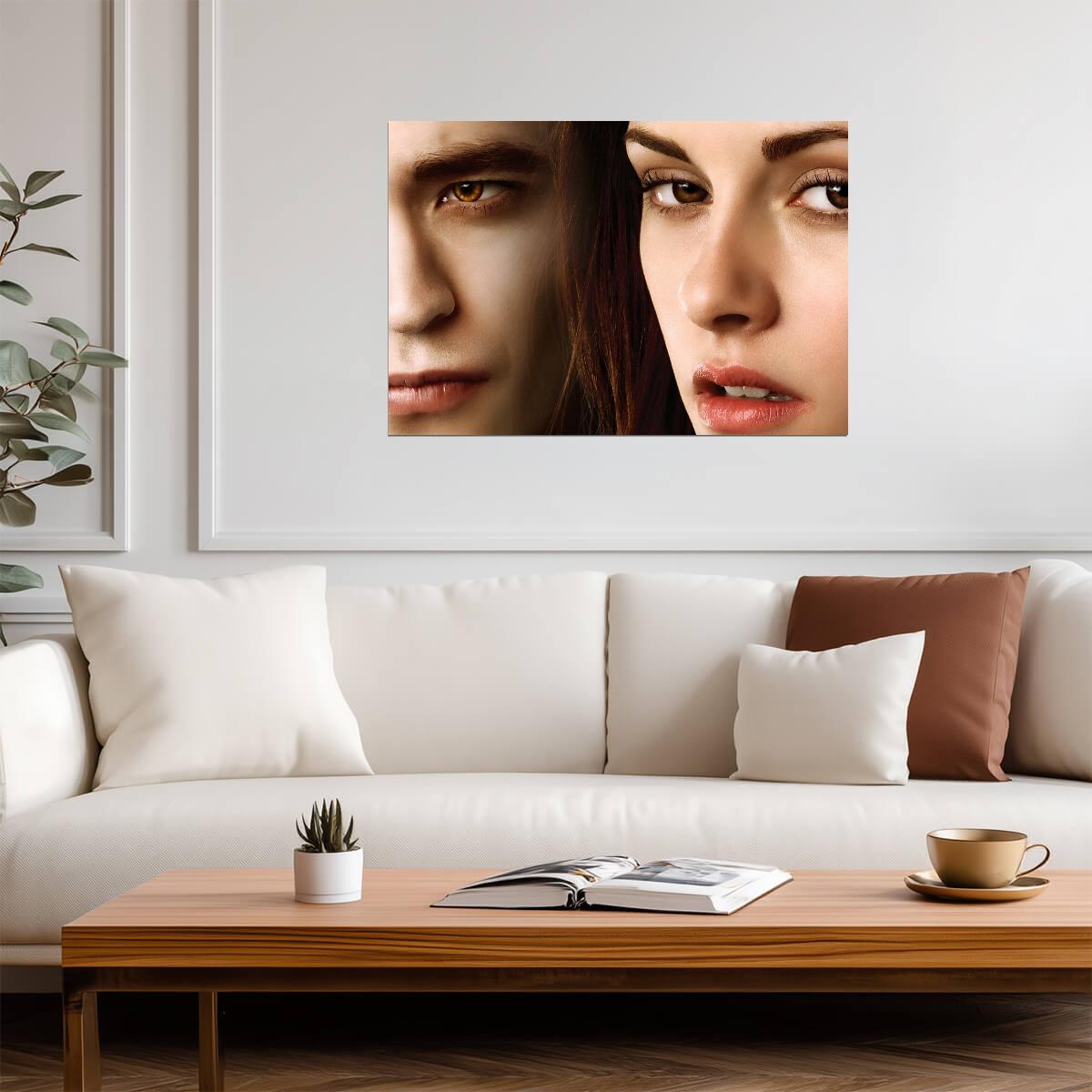 Twilight Saga Edward Cullen & Bella Swan | Close Up Movie Poster | Fantasy Romance Art - Movies & TV Poster