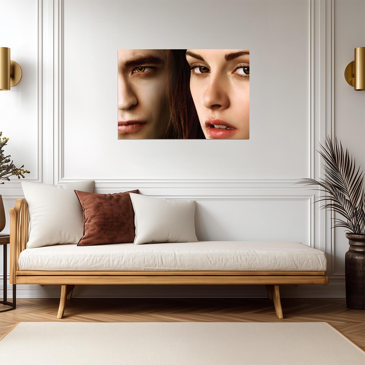 Twilight Saga Edward Cullen & Bella Swan | Close Up Movie Poster | Fantasy Romance Art - Movies & TV Poster