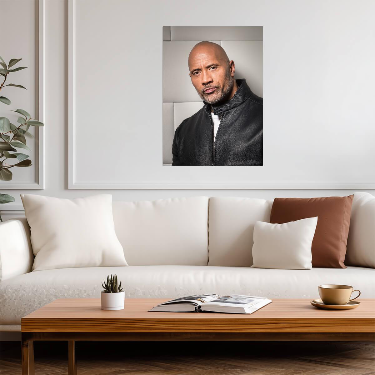 Dwayne Johnson The Rock | Close Up Portrait Poster | Celebrity Wall Art - Celebrities Poster