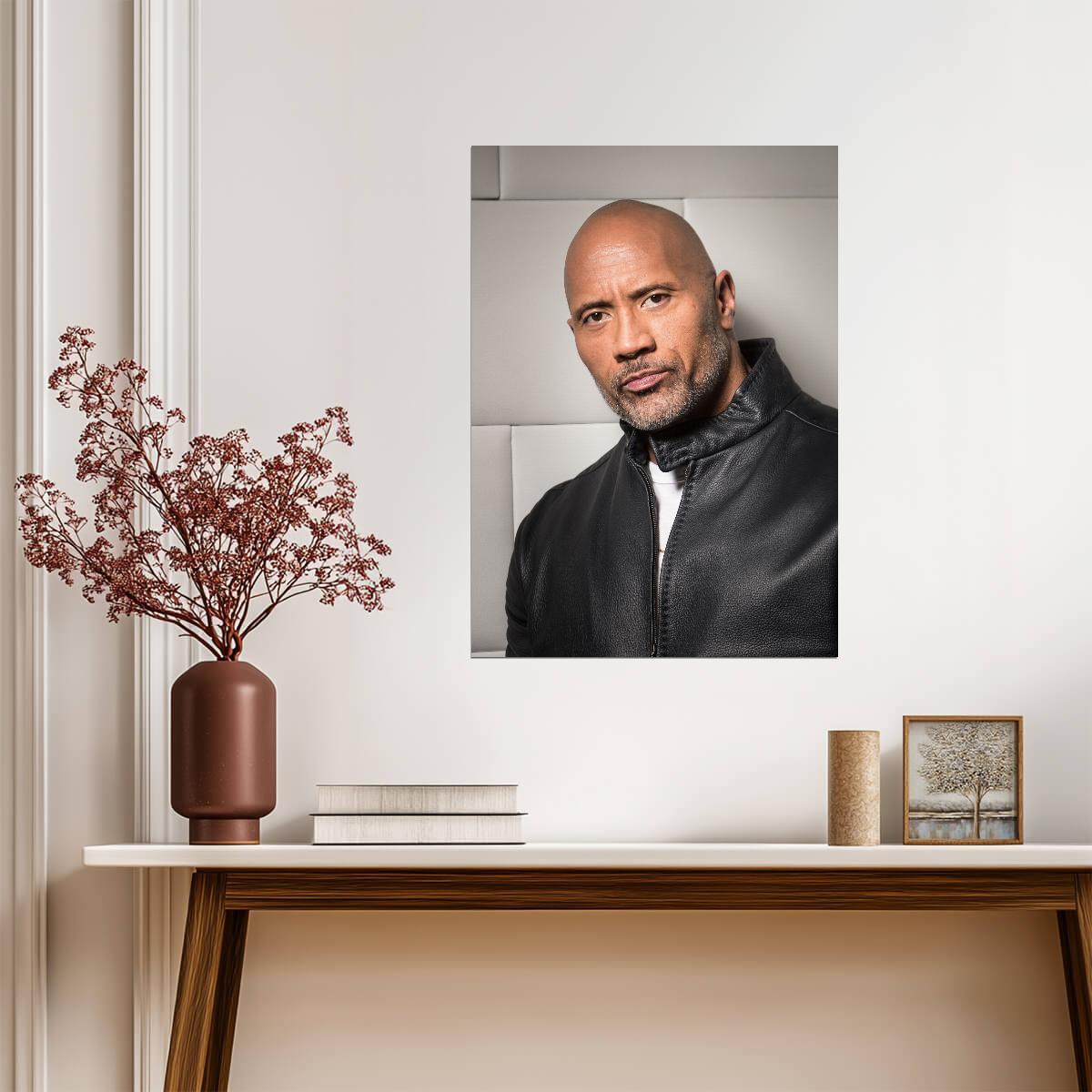 Dwayne Johnson The Rock | Close Up Portrait Poster | Celebrity Wall Art - Celebrities Poster