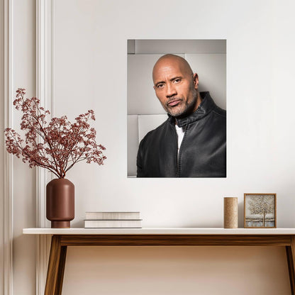Dwayne Johnson The Rock | Close Up Portrait Poster | Celebrity Wall Art - Celebrities Poster