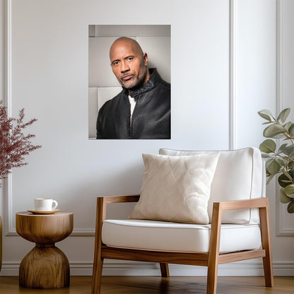 Dwayne Johnson The Rock | Close Up Portrait Poster | Celebrity Wall Art - Celebrities Poster