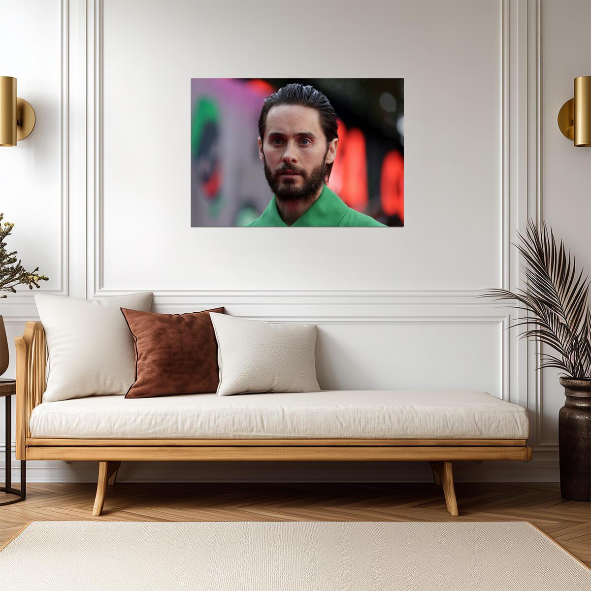 Jared Leto Close-Up Portrait | Modern Celebrity Photo | Actor and Musician Wall Art Poster - Music Poster