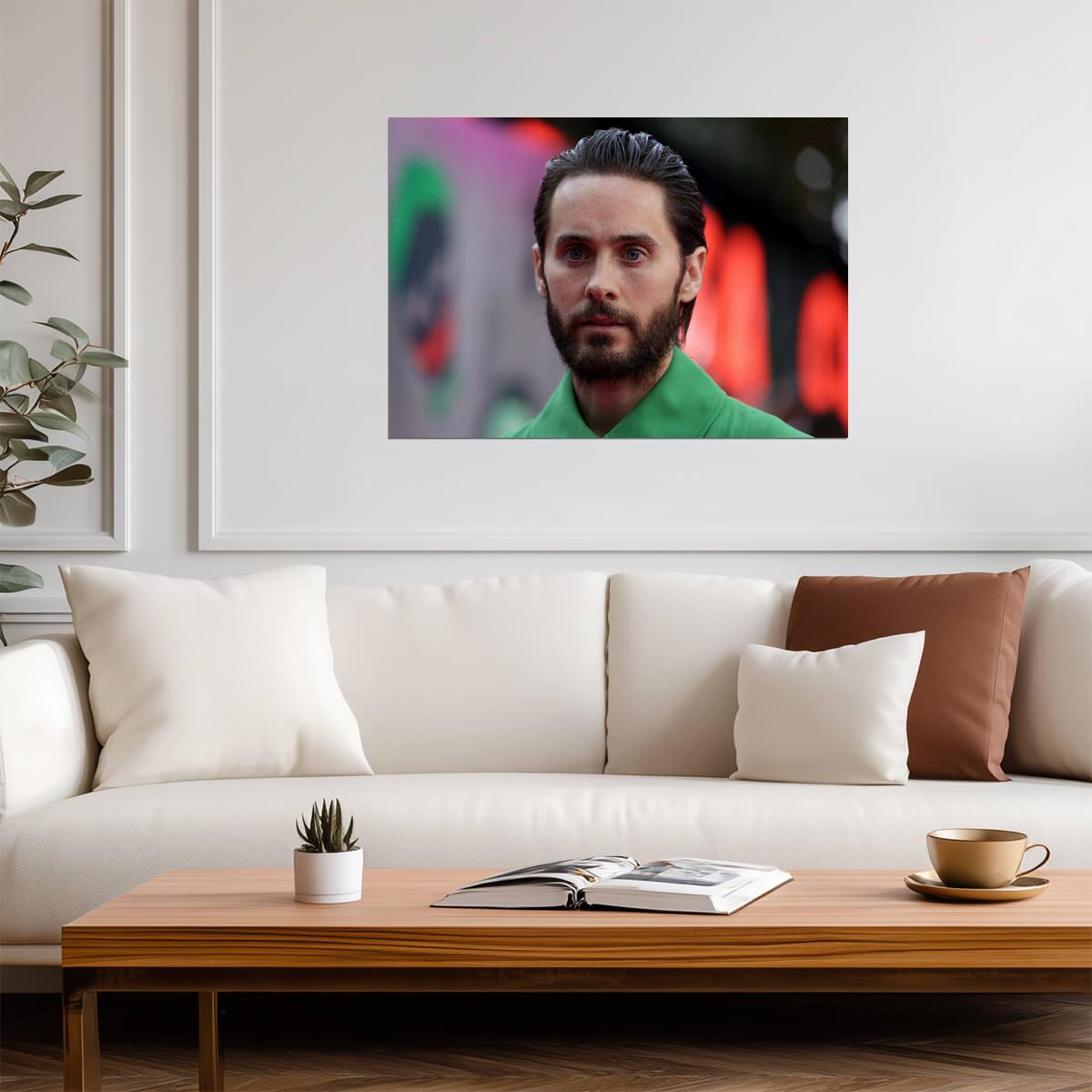 Jared Leto Close-Up Portrait | Modern Celebrity Photo | Actor and Musician Wall Art Poster - Music Poster