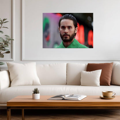 Jared Leto Close-Up Portrait | Modern Celebrity Photo | Actor and Musician Wall Art Poster - Music Poster