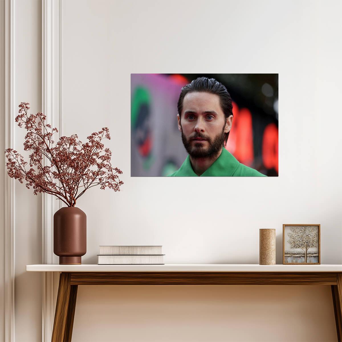 Jared Leto Close-Up Portrait | Modern Celebrity Photo | Actor and Musician Wall Art Poster - Music Poster
