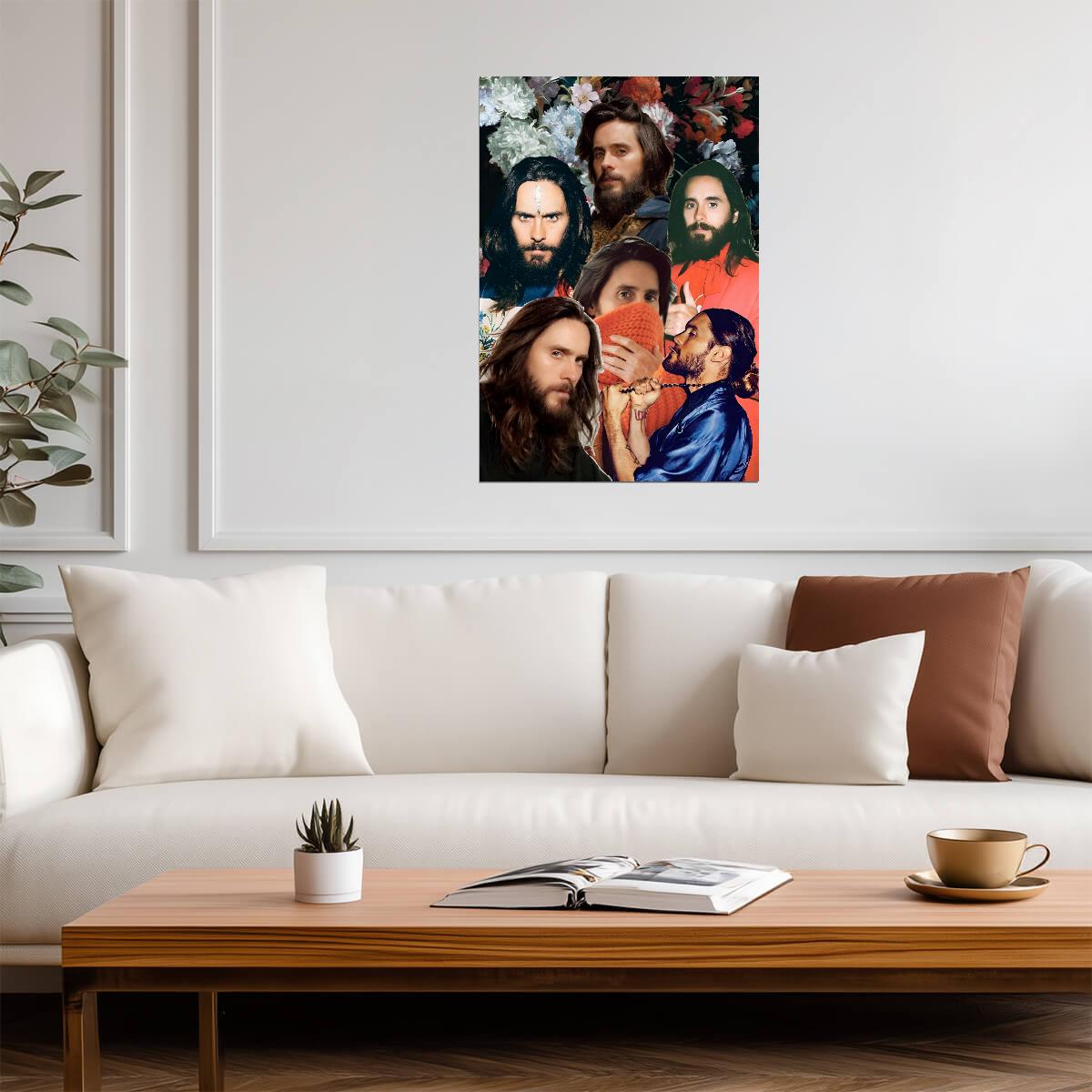 Jared Leto | Modern Fan Art Collage | Celebrity Tribute Wall Poster - Music Poster