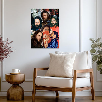 Jared Leto | Modern Fan Art Collage | Celebrity Tribute Wall Poster - Music Poster