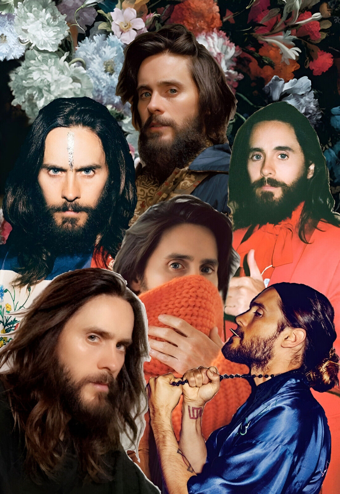 Jared Leto | Modern Fan Art Collage | Celebrity Tribute Wall Poster - Music Poster