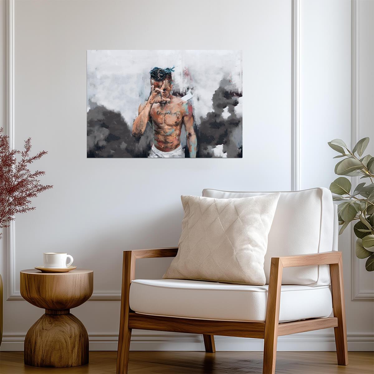 Xxxtentacion Abstract Painting | Hip Hop Art Print | Music Star Poster - Music Poster