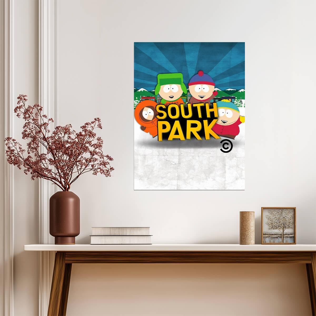 South Park Main Characters | Animated TV Show Poster | Stan Kyle Cartman & Kenny - Movies & TV Poster