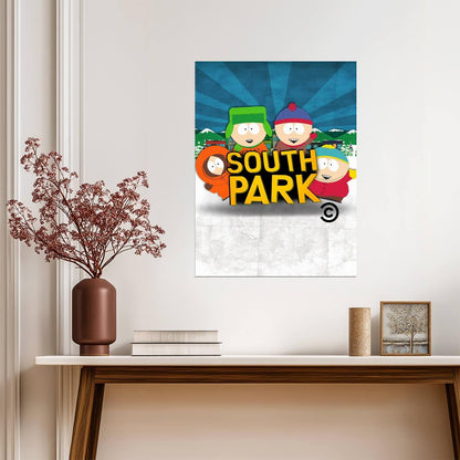 South Park Main Characters | Animated TV Show Poster | Stan Kyle Cartman & Kenny - Movies & TV Poster