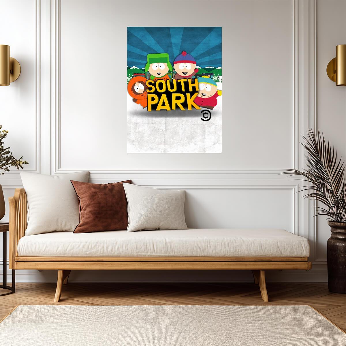 South Park Main Characters | Animated TV Show Poster | Stan Kyle Cartman & Kenny - Movies & TV Poster