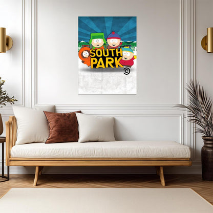 South Park Main Characters | Animated TV Show Poster | Stan Kyle Cartman & Kenny - Movies & TV Poster