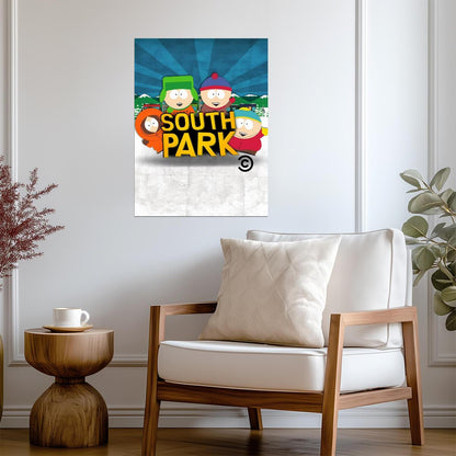 South Park Main Characters | Animated TV Show Poster | Stan Kyle Cartman & Kenny - Movies & TV Poster