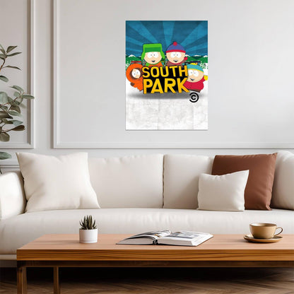 South Park Main Characters | Animated TV Show Poster | Stan Kyle Cartman & Kenny - Movies & TV Poster