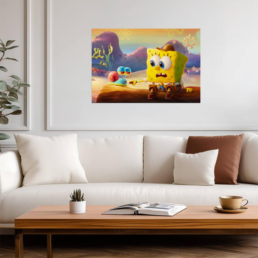 The SpongeBob Movie Sponge on the Run | Spongebob and Gary | 3D Animated Film Poster - Movies & TV Poster