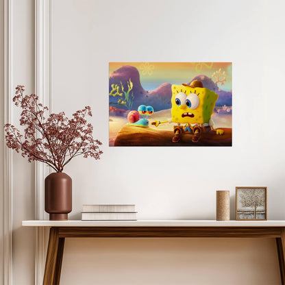 The SpongeBob Movie Sponge on the Run | Spongebob and Gary | 3D Animated Film Poster - Movies & TV Poster
