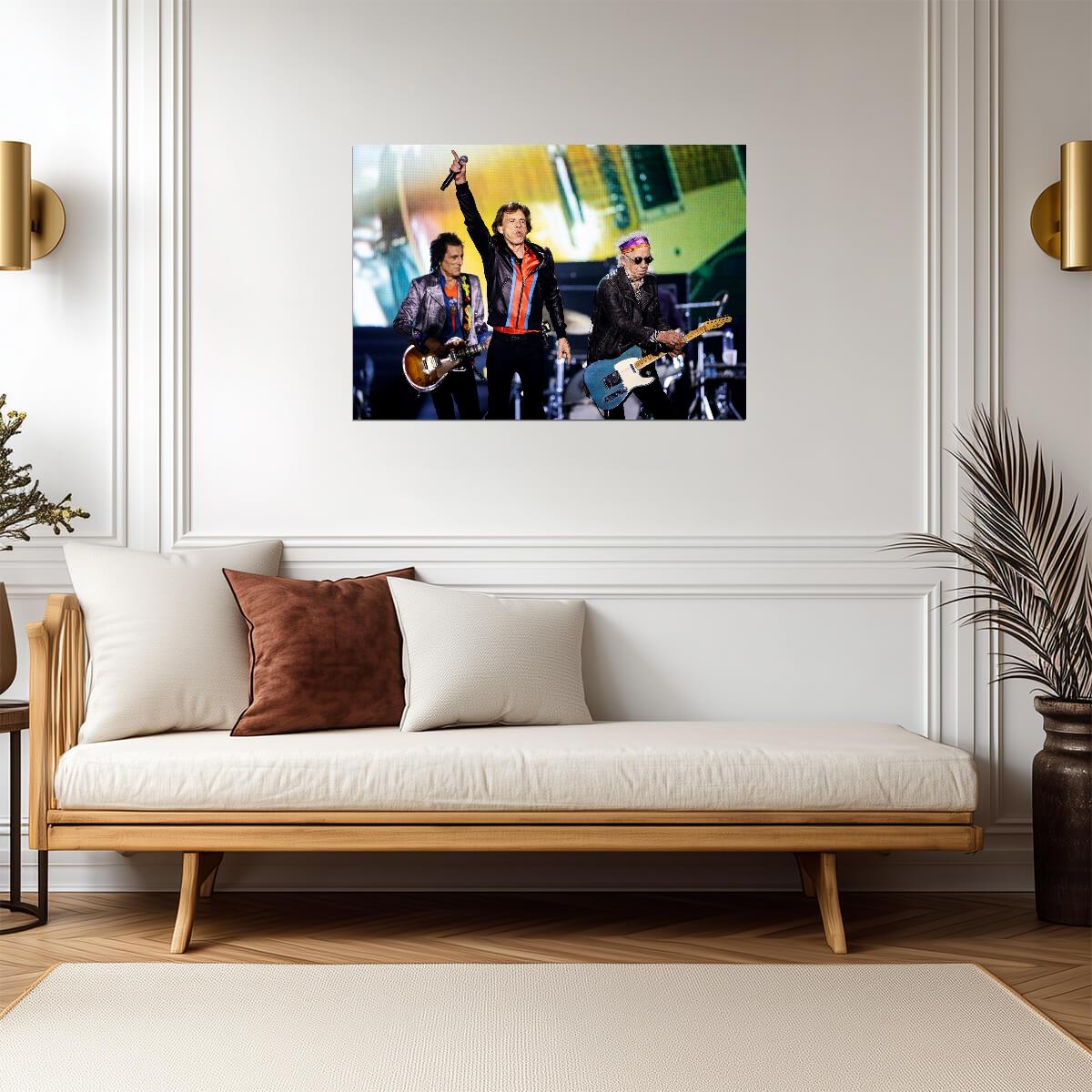 The Rolling Stones Live On Stage | Rock and Roll Legends Poster | Concert Photography Print - Music Poster