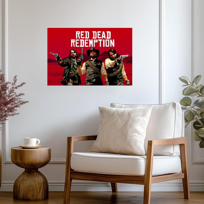 Red Dead Redemption John Marston Promo Art | Western Video Game Poster | Classic Gamer Wall Art - Video Games Poster