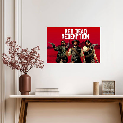 Red Dead Redemption John Marston Promo Art | Western Video Game Poster | Classic Gamer Wall Art - Video Games Poster
