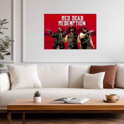 Red Dead Redemption John Marston Promo Art | Western Video Game Poster | Classic Gamer Wall Art - Video Games Poster
