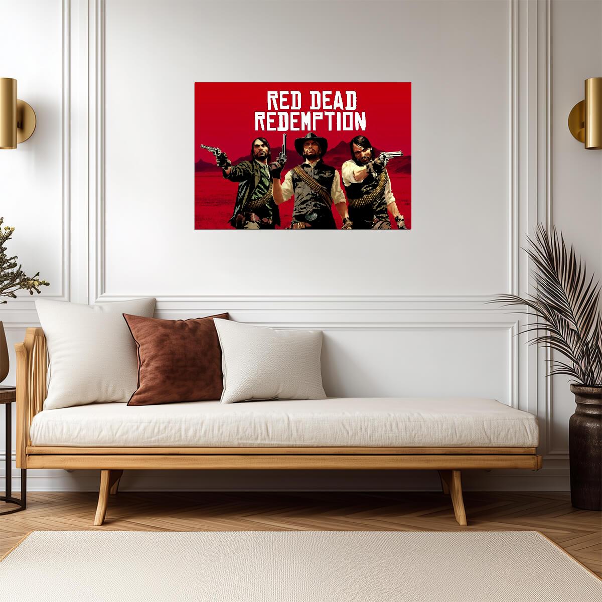 Red Dead Redemption John Marston Promo Art | Western Video Game Poster | Classic Gamer Wall Art - Video Games Poster