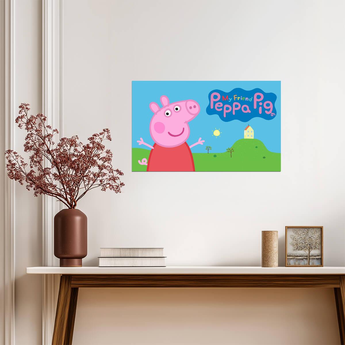 My Friend Peppa Pig | Kids Video Game Poster | Cute Cartoon Wall Art - Video Games Poster