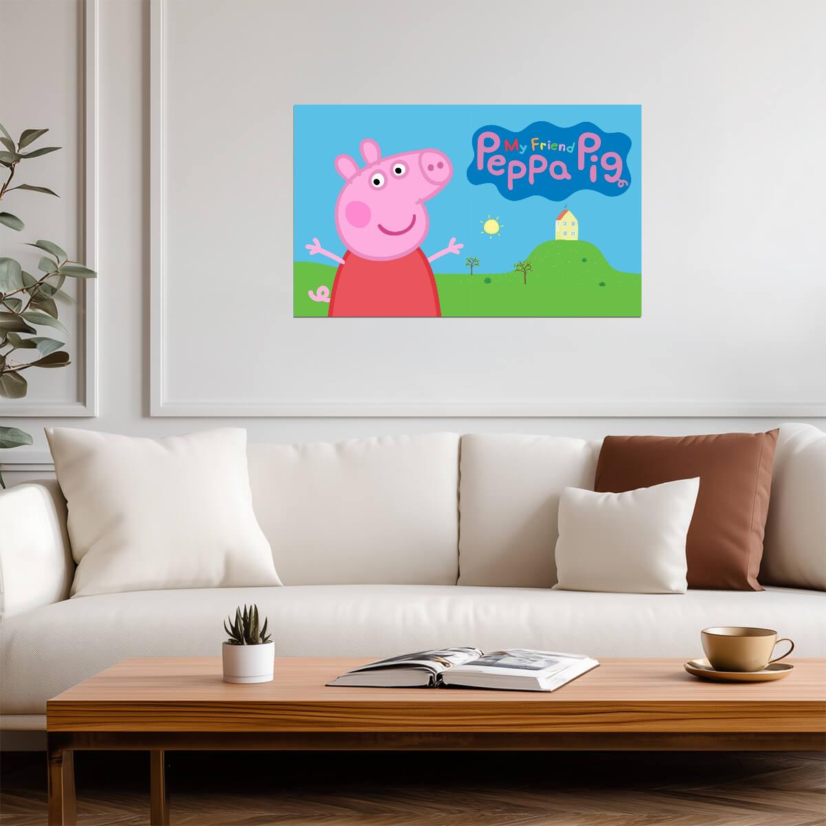 My Friend Peppa Pig | Kids Video Game Poster | Cute Cartoon Wall Art - Video Games Poster