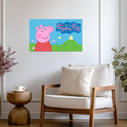 My Friend Peppa Pig | Kids Video Game Poster | Cute Cartoon Wall Art - Video Games Poster